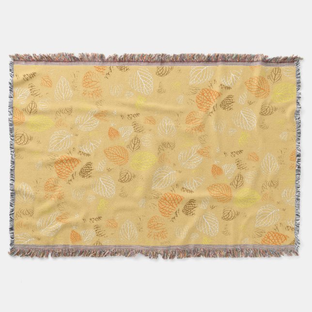 Herbst, Blätter Muster 4 Decke (Vorderseite)