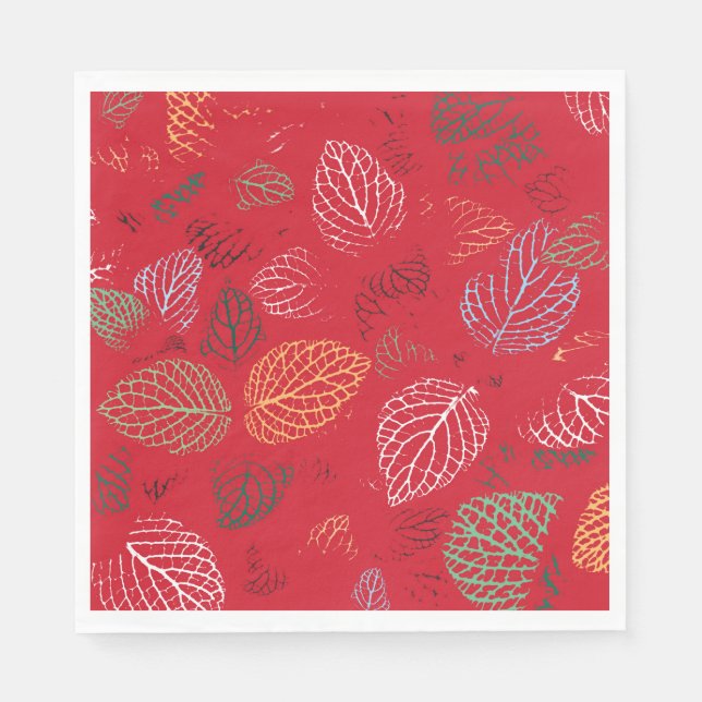 Herbst, Blätter Muster Serviette (Vorderseite)