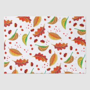 Herbst Blätter Nüsse Kastanien Herbst Orange Decou Seidenpapier