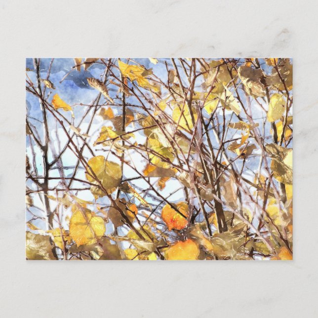 Herbst-Blätter Postkarte (Vorderseite)