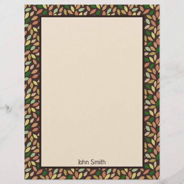 Herbst-Blattform-Schreibwarenpapier Briefbogen (Vorderseite)