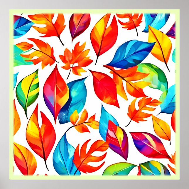 Herbst bleibt Abstrakt Poster (Vorne)