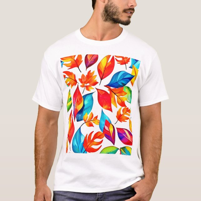 Herbst bleibt Abstrakt T-Shirt (Vorderseite)