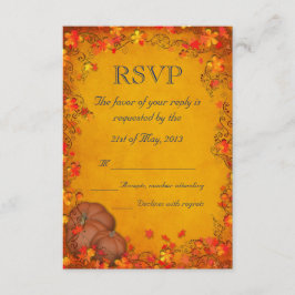 Herbst-Bliss-Hochzeit RSVP Karte