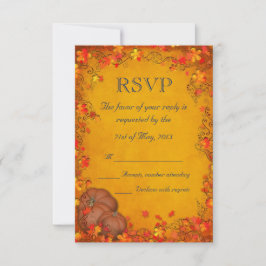Herbst-Bliss-Hochzeit RSVP Karte