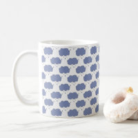 Herbst | Blue Rain Cloud Raindrop Pattern
