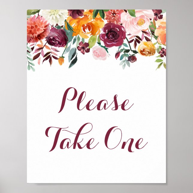 Herbst-Blume Bitte nehmen Sie ein Schildkröten, Or Poster (Vorne)