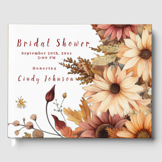Herbst-Blume Brautparty Gästebuch