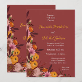 Herbst-Blume Einladung