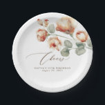 Herbst-Blume Elegante Romantik Pappteller<br><div class="desc">Fall-Blume-Teller</div>