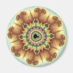 Herbst-Blume - Fraktal Magnet