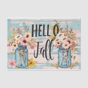 Herbst-Blume in Mason Jars Decoupage Seidenpapier