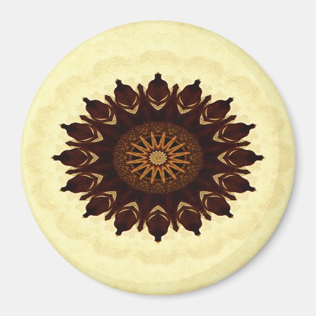 Herbst Blume Mandala...... Magnet (Vorne)