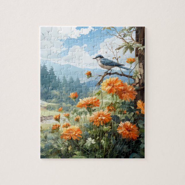 Herbst Blume Marigold Puzzle 110 Stk. 20,3 x 25,4  (Vertikal)