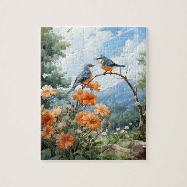 Herbst Blume Marigold Puzzle 110 Stk. 20,3 x 25,4  (Vertikal)