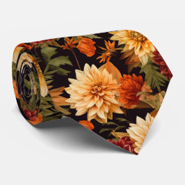Herbst-Blume Nr. 4 in Schwarz Krawatte