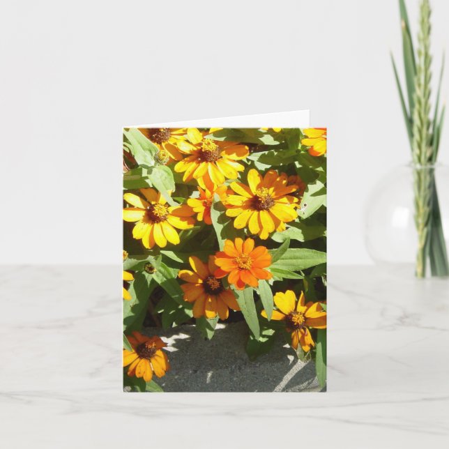 Herbst-Blumen-Anmerkungs-Karte Karte (Vorderseite)