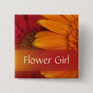 Herbst-Blumen-Mädchen-Knopf/Button Button