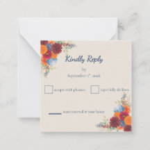 Herbst-Blumen-RSVP-Karte