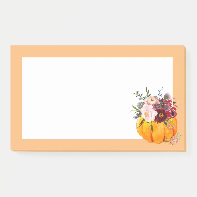 Herbst, Blumenkohl, Kürbis nach it Noten Post-it Klebezettel (Vorderseite)