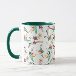 Herbst-Blumenmuster-Tasse Tasse
