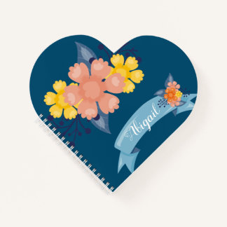 Herbst-Blumenschrift Notizbuch