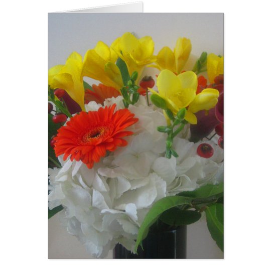 Herbst-Blumenstrauß-Karte Karte