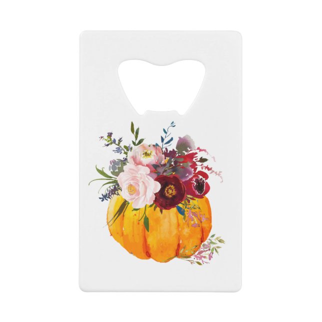 Herbst, Blüte, Kürbis Geldbeutel Flaschenöffner (Vorderseite)