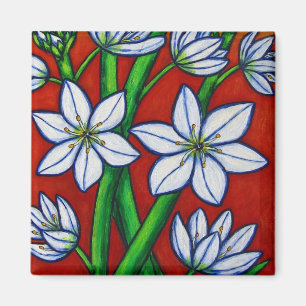 Herbst-Blüten-Rot-Magnet Magnet