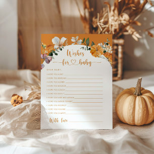 Herbst Blütenduft Kleine Kürbiswünsche für Babykar