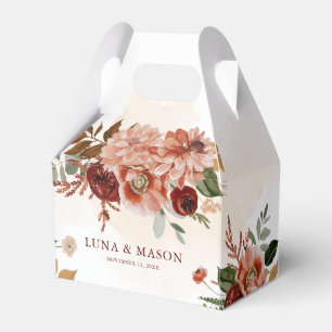 Herbst Bohemisch Burgund und Terracotta Geschenkschachtel