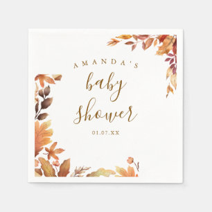 Herbst boho Rustikale Babyparty Serviette