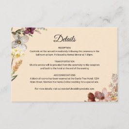 Herbst-Boho-Wildblume Begleitkarte