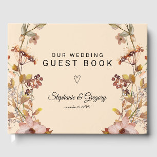 Herbst-Boho-Wildblume Gästebuch