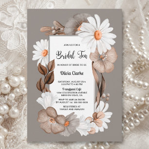 Herbst Brautparty Floral Bridal Einladung