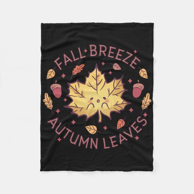 Herbst Breeze Herbst Blätter Ahornleaf Fleecedecke (Vorderseite)
