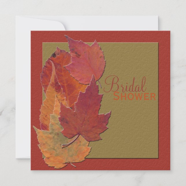 Herbst bringt Bridal-Dusche zur Einladung (Vorderseite)
