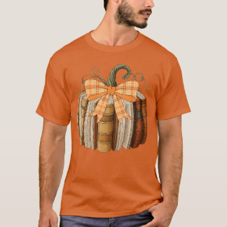 Herbst Buch Kürbis Halloween Lehrer Bibliothekar A T-Shirt
