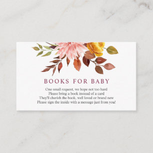 Herbst-Bücher für Babyeinsatzkarte Begleitkarte