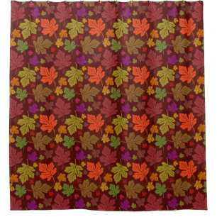 Herbst-bunte Fall-Ahorn-Blätter-Fall-Ernte Duschvorhang