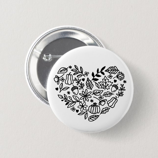 Herbst Button (Vorne & Hinten)