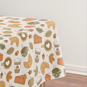 Herbst-Café-Liebhaber Kürbis-Gewürz Herbst-Bäckere Tischdecke