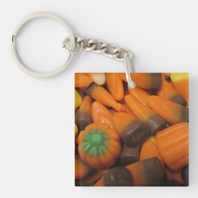 Herbst Candy Corn Acrylic Schlüsselanhänger (Vorderseite)