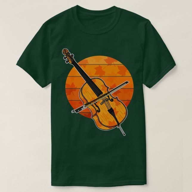 Herbst Cello Cellist Herbst Erntedank String Play T-Shirt (Design vorne)
