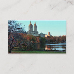 Herbst: Central Park See, San Remo Visitenkarte