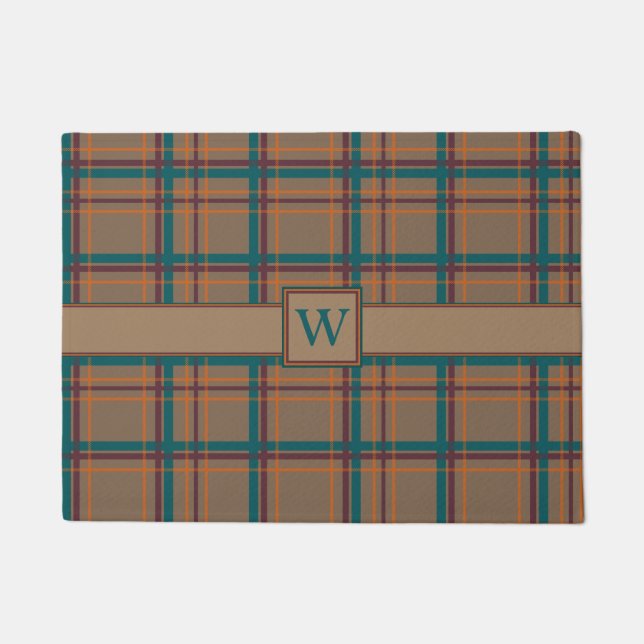 Herbst Chic Kariert Doormat Fußmatte (Vorderseite)