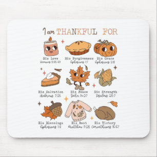 Herbst Christliche Erntedank Bibel Verse I Am thra Mousepad
