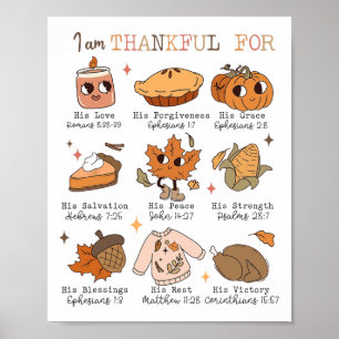 Herbst Christliche Erntedank Bibel Verse I Am thra Poster