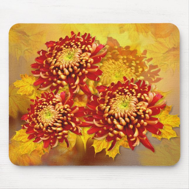 Herbst Chrysanthemas ~ Mousepad (Vorne)