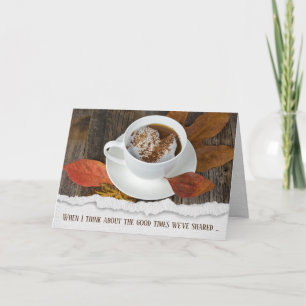 Herbst-Coffee-Freundschaft Karte
